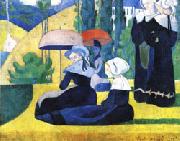 Breton Women with Parasols, Emile Bernard